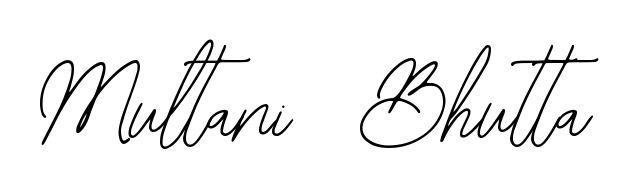 Designed for modern professionals: Multani  Bhutta name signature crafted with Bearetta-2O07w script. Ready for digital PDF workflows. Multani  Bhutta signature style 12 images and pictures png
