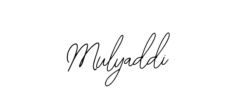Use a signature maker to create a handwritten signature online. With this signature software, you can design (Bearetta-2O07w) your own signature for name Mulyaddi. Mulyaddi signature style 12 images and pictures png