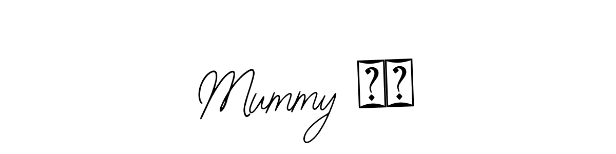 How to make Mummy ❤️ name signature. Use Bearetta-2O07w style for creating short signs online. This is the latest handwritten sign. Mummy ❤️ signature style 12 images and pictures png