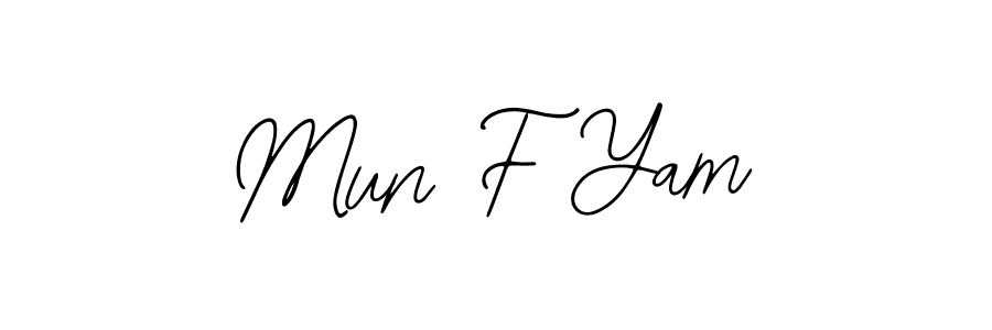 Mun F Yam stylish signature style. Best Handwritten Sign (Bearetta-2O07w) for my name. Handwritten Signature Collection Ideas for my name Mun F Yam. Mun F Yam signature style 12 images and pictures png