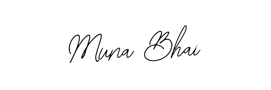 You should practise on your own different ways (Bearetta-2O07w) to write your name (Muna Bhai) in signature. don't let someone else do it for you. Muna Bhai signature style 12 images and pictures png