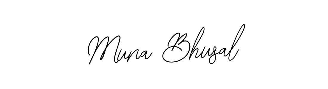 Muna Bhusal stylish signature style. Best Handwritten Sign (Bearetta-2O07w) for my name. Handwritten Signature Collection Ideas for my name Muna Bhusal. Muna Bhusal signature style 12 images and pictures png