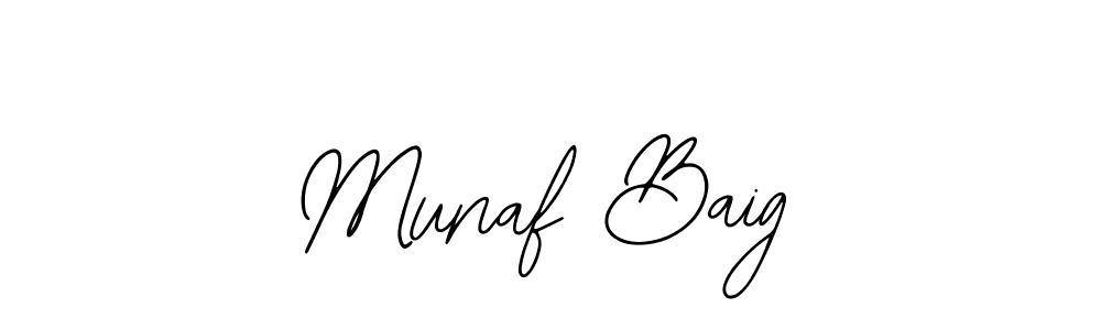 How to make Munaf Baig name signature. Use Bearetta-2O07w style for creating short signs online. This is the latest handwritten sign. Munaf Baig signature style 12 images and pictures png