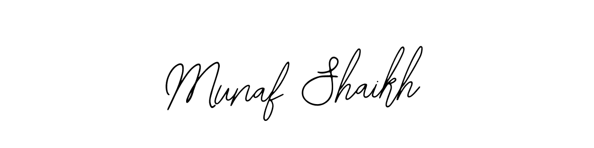 Also we have Munaf Shaikh name is the best signature style. Create professional handwritten signature collection using Bearetta-2O07w autograph style. Munaf Shaikh signature style 12 images and pictures png