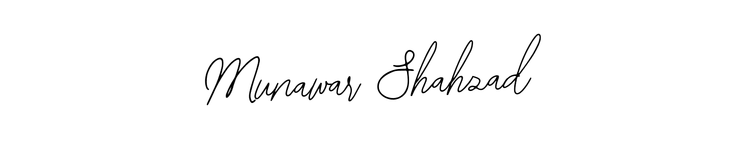 How to make Munawar Shahzad name signature. Use Bearetta-2O07w style for creating short signs online. This is the latest handwritten sign. Munawar Shahzad signature style 12 images and pictures png