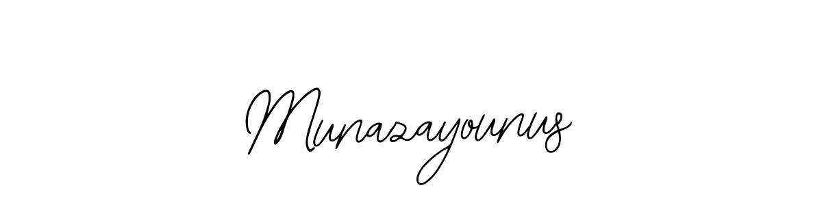 Make a beautiful signature design for name Munazayounus. With this signature (Bearetta-2O07w) style, you can create a handwritten signature for free. Munazayounus signature style 12 images and pictures png