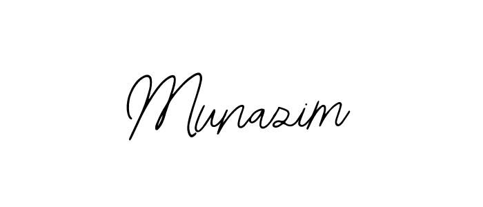 You should practise on your own different ways (Bearetta-2O07w) to write your name (Munazim) in signature. don't let someone else do it for you. Munazim signature style 12 images and pictures png