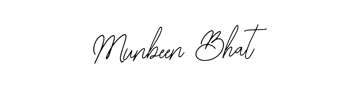 Use a signature maker to create a handwritten signature online. With this signature software, you can design (Bearetta-2O07w) your own signature for name Munbeen Bhat. Munbeen Bhat signature style 12 images and pictures png