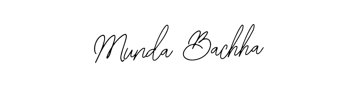 Use a signature maker to create a handwritten signature online. With this signature software, you can design (Bearetta-2O07w) your own signature for name Munda Bachha. Munda Bachha signature style 12 images and pictures png