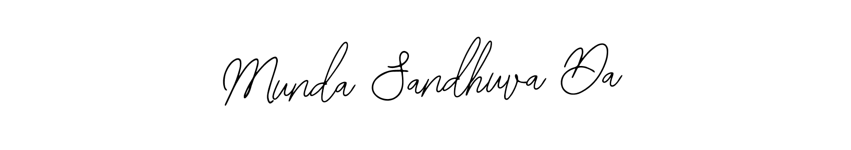 if you are searching for the best signature style for your name Munda Sandhuva Da. so please give up your signature search. here we have designed multiple signature styles  using Bearetta-2O07w. Munda Sandhuva Da signature style 12 images and pictures png