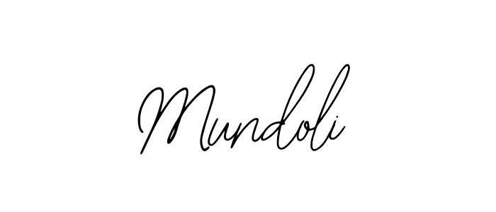 Make a beautiful signature design for name Mundoli. With this signature (Bearetta-2O07w) style, you can create a handwritten signature for free. Mundoli signature style 12 images and pictures png