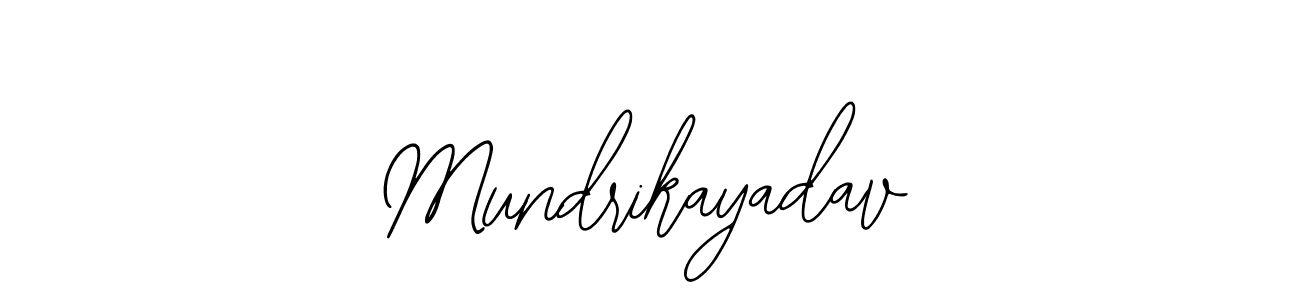 How to make Mundrikayadav name signature. Use Bearetta-2O07w style for creating short signs online. This is the latest handwritten sign. Mundrikayadav signature style 12 images and pictures png