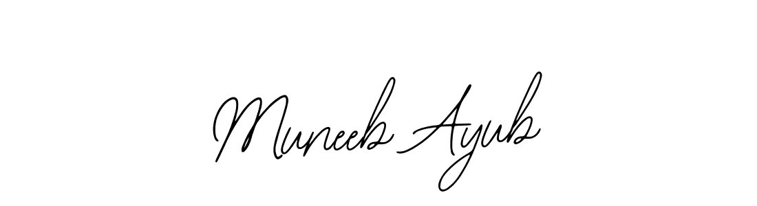 Create a beautiful signature design for name Muneeb Ayub. With this signature (Bearetta-2O07w) fonts, you can make a handwritten signature for free. Muneeb Ayub signature style 12 images and pictures png