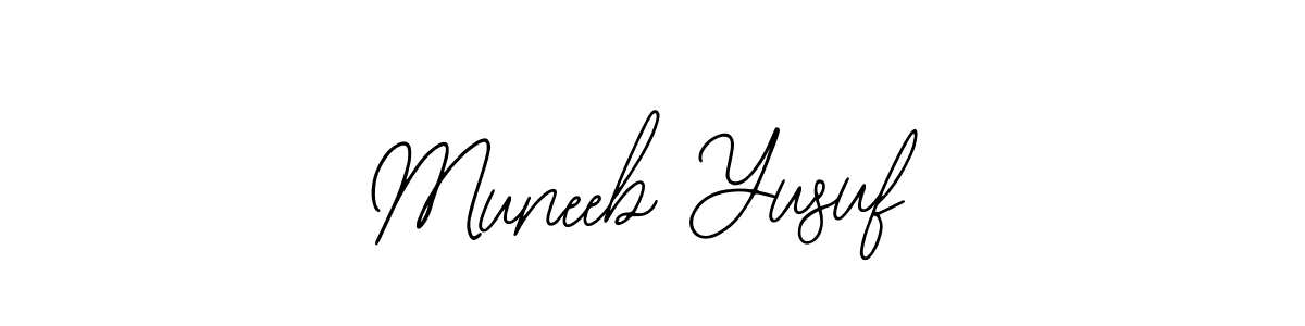 Design your own signature with our free online signature maker. With this signature software, you can create a handwritten (Bearetta-2O07w) signature for name Muneeb Yusuf. Muneeb Yusuf signature style 12 images and pictures png