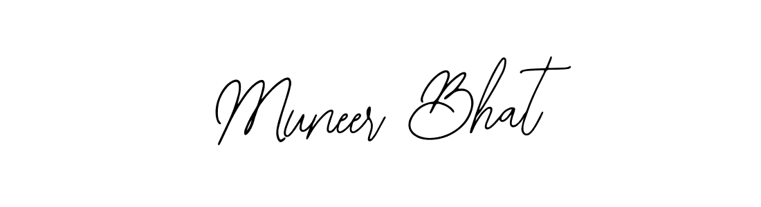 You should practise on your own different ways (Bearetta-2O07w) to write your name (Muneer Bhat) in signature. don't let someone else do it for you. Muneer Bhat signature style 12 images and pictures png