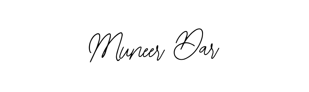 Use a signature maker to create a handwritten signature online. With this signature software, you can design (Bearetta-2O07w) your own signature for name Muneer Dar. Muneer Dar signature style 12 images and pictures png