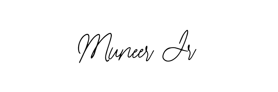 You should practise on your own different ways (Bearetta-2O07w) to write your name (Muneer Jr) in signature. don't let someone else do it for you. Muneer Jr signature style 12 images and pictures png