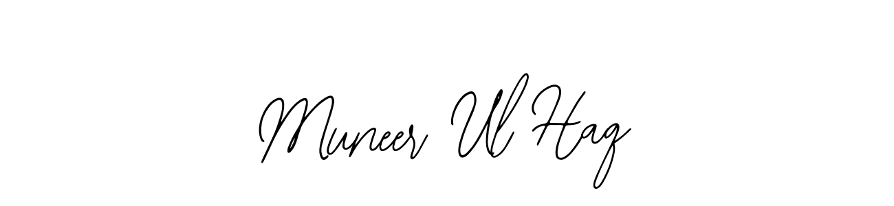 Similarly Bearetta-2O07w is the best handwritten signature design. Signature creator online .You can use it as an online autograph creator for name Muneer Ul Haq. Muneer Ul Haq signature style 12 images and pictures png
