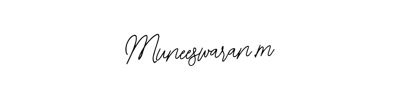 Use a signature maker to create a handwritten signature online. With this signature software, you can design (Bearetta-2O07w) your own signature for name Muneeswaran.m. Muneeswaran.m signature style 12 images and pictures png