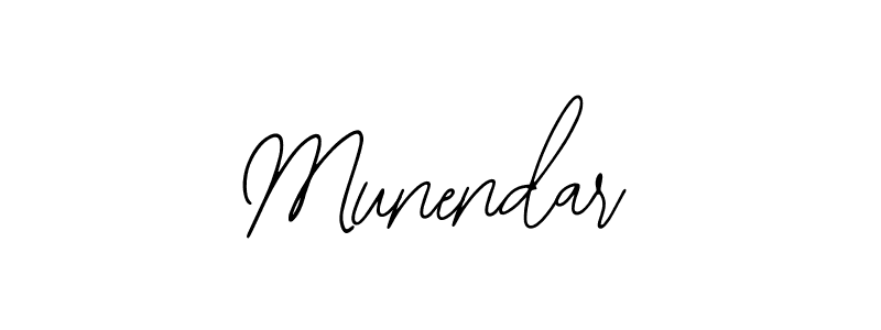 How to make Munendar signature? Bearetta-2O07w is a professional autograph style. Create handwritten signature for Munendar name. Munendar signature style 12 images and pictures png