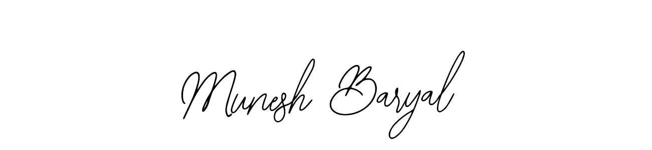 Munesh Baryal stylish signature style. Best Handwritten Sign (Bearetta-2O07w) for my name. Handwritten Signature Collection Ideas for my name Munesh Baryal. Munesh Baryal signature style 12 images and pictures png