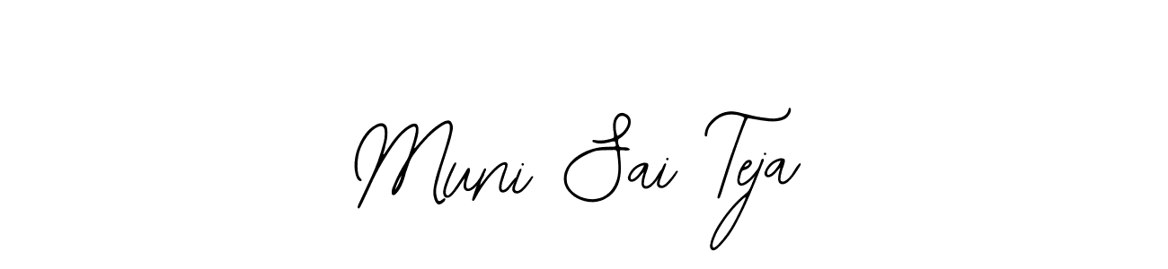 Create a beautiful signature design for name Muni Sai Teja. With this signature (Bearetta-2O07w) fonts, you can make a handwritten signature for free. Muni Sai Teja signature style 12 images and pictures png