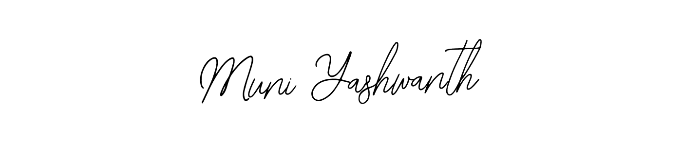 How to make Muni Yashwanth name signature. Use Bearetta-2O07w style for creating short signs online. This is the latest handwritten sign. Muni Yashwanth signature style 12 images and pictures png