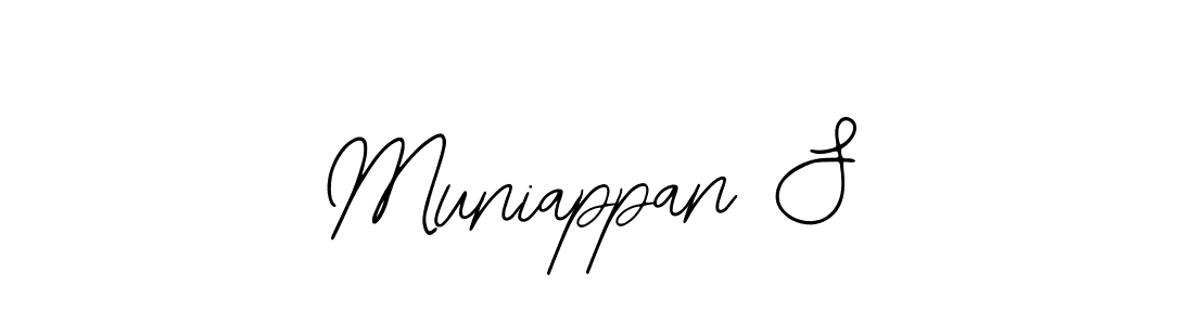 Design your own signature with our free online signature maker. With this signature software, you can create a handwritten (Bearetta-2O07w) signature for name Muniappan S. Muniappan S signature style 12 images and pictures png