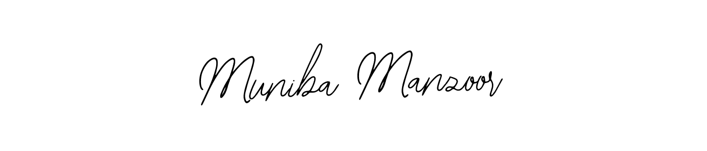 You should practise on your own different ways (Bearetta-2O07w) to write your name (Muniba Manzoor) in signature. don't let someone else do it for you. Muniba Manzoor signature style 12 images and pictures png