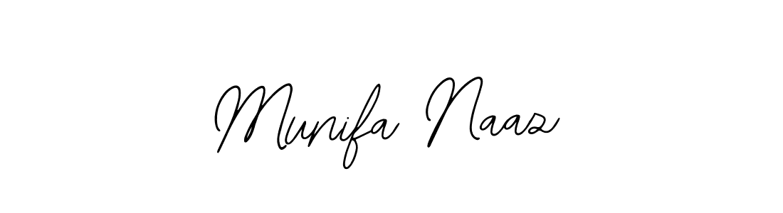 The best way (Bearetta-2O07w) to make a short signature is to pick only two or three words in your name. The name Munifa Naaz include a total of six letters. For converting this name. Munifa Naaz signature style 12 images and pictures png