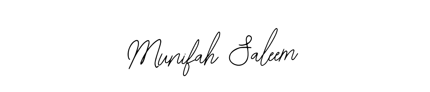 Make a beautiful signature design for name Munifah Saleem. Use this online signature maker to create a handwritten signature for free. Munifah Saleem signature style 12 images and pictures png