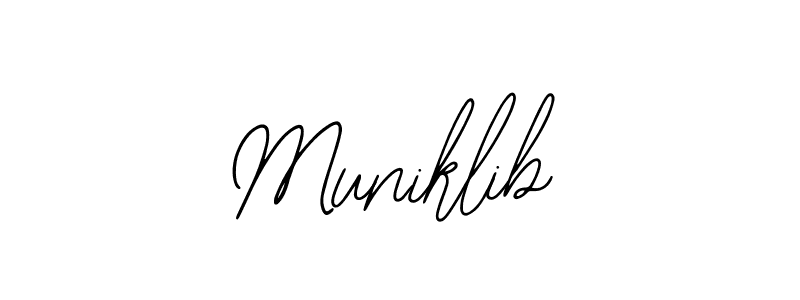 Use a signature maker to create a handwritten signature online. With this signature software, you can design (Bearetta-2O07w) your own signature for name Muniklib. Muniklib signature style 12 images and pictures png