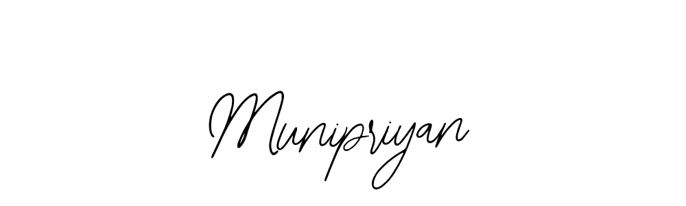The best way (Bearetta-2O07w) to make a short signature is to pick only two or three words in your name. The name Munipriyan include a total of six letters. For converting this name. Munipriyan signature style 12 images and pictures png