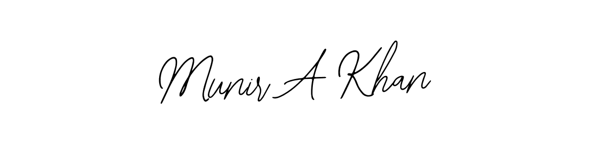 Make a beautiful signature design for name Munir A Khan. With this signature (Bearetta-2O07w) style, you can create a handwritten signature for free. Munir A Khan signature style 12 images and pictures png