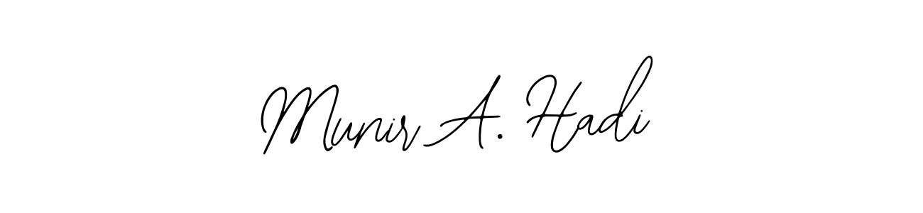 Use a signature maker to create a handwritten signature online. With this signature software, you can design (Bearetta-2O07w) your own signature for name Munir A. Hadi. Munir A. Hadi signature style 12 images and pictures png