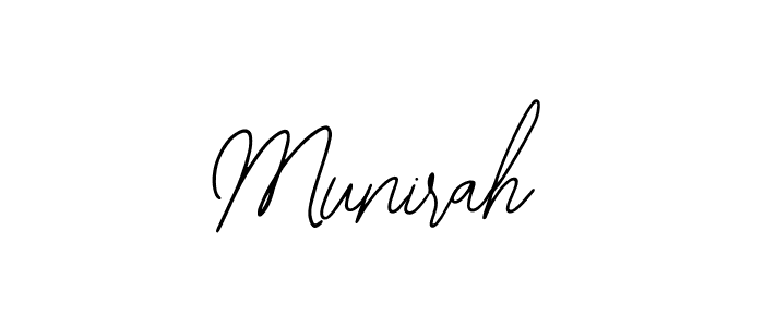 Design your own signature with our free online signature maker. With this signature software, you can create a handwritten (Bearetta-2O07w) signature for name Munirah. Munirah signature style 12 images and pictures png