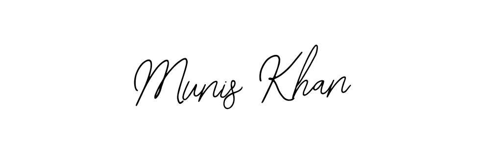 Make a beautiful signature design for name Munis Khan. With this signature (Bearetta-2O07w) style, you can create a handwritten signature for free. Munis Khan signature style 12 images and pictures png
