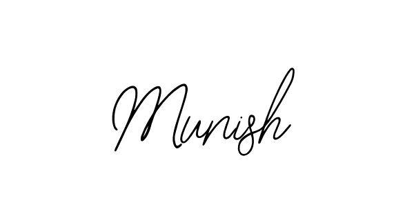 How to make Munish signature? Bearetta-2O07w is a professional autograph style. Create handwritten signature for Munish name. Munish signature style 12 images and pictures png