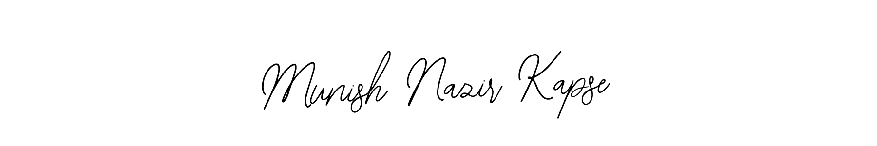 Create a beautiful signature design for name Munish Nazir Kapse. With this signature (Bearetta-2O07w) fonts, you can make a handwritten signature for free. Munish Nazir Kapse signature style 12 images and pictures png