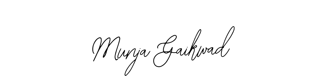 Use a signature maker to create a handwritten signature online. With this signature software, you can design (Bearetta-2O07w) your own signature for name Munja Gaikwad. Munja Gaikwad signature style 12 images and pictures png
