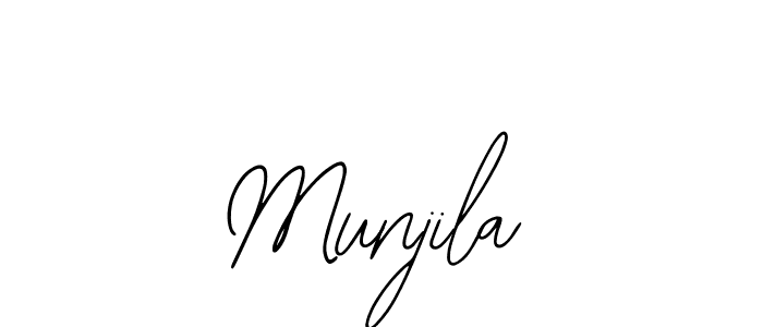 The best way (Bearetta-2O07w) to make a short signature is to pick only two or three words in your name. The name Munjila include a total of six letters. For converting this name. Munjila signature style 12 images and pictures png