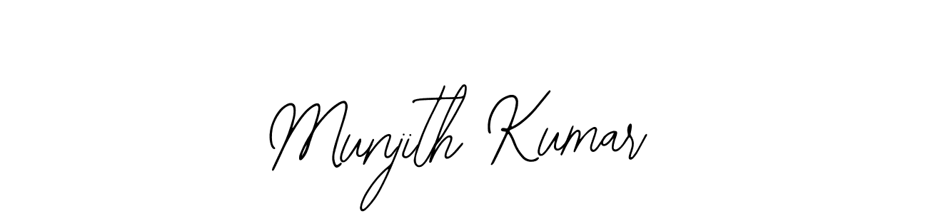 Use a signature maker to create a handwritten signature online. With this signature software, you can design (Bearetta-2O07w) your own signature for name Munjith Kumar. Munjith Kumar signature style 12 images and pictures png