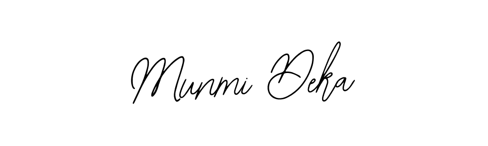 How to make Munmi Deka name signature. Use Bearetta-2O07w style for creating short signs online. This is the latest handwritten sign. Munmi Deka signature style 12 images and pictures png