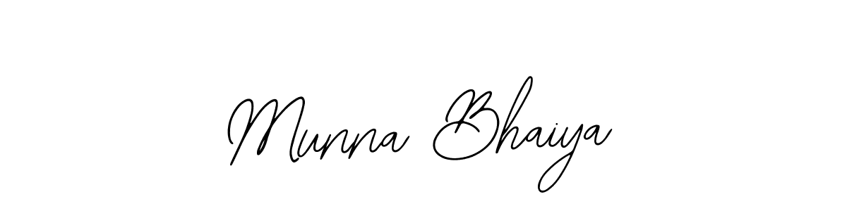 Also we have Munna Bhaiya name is the best signature style. Create professional handwritten signature collection using Bearetta-2O07w autograph style. Munna Bhaiya signature style 12 images and pictures png