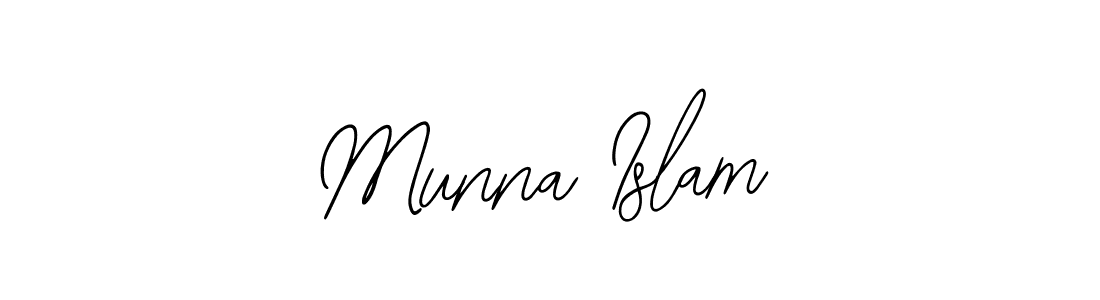 Make a beautiful signature design for name Munna Islam. With this signature (Bearetta-2O07w) style, you can create a handwritten signature for free. Munna Islam signature style 12 images and pictures png