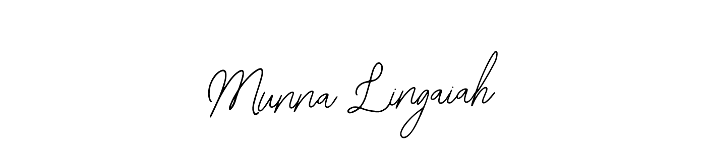 It looks lik you need a new signature style for name Munna Lingaiah. Design unique handwritten (Bearetta-2O07w) signature with our free signature maker in just a few clicks. Munna Lingaiah signature style 12 images and pictures png