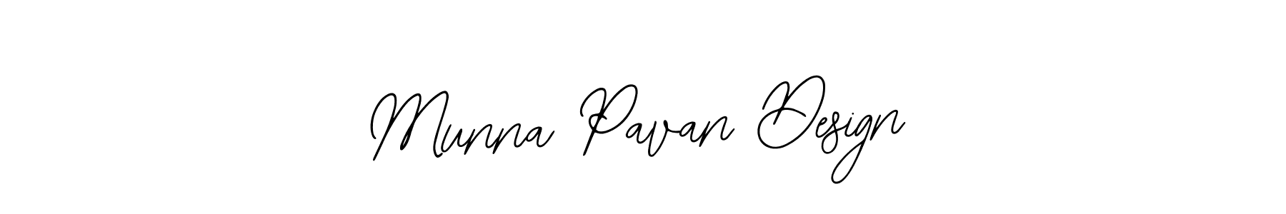 How to make Munna Pavan Design name signature. Use Bearetta-2O07w style for creating short signs online. This is the latest handwritten sign. Munna Pavan Design signature style 12 images and pictures png