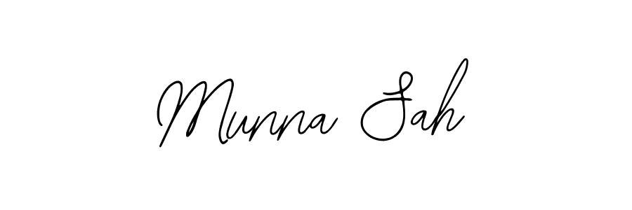 Bearetta-2O07w is a professional signature style that is perfect for those who want to add a touch of class to their signature. It is also a great choice for those who want to make their signature more unique. Get Munna Sah name to fancy signature for free. Munna Sah signature style 12 images and pictures png