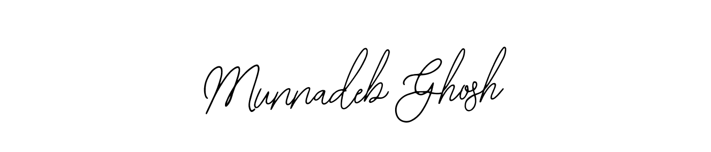 Bearetta-2O07w is a professional signature style that is perfect for those who want to add a touch of class to their signature. It is also a great choice for those who want to make their signature more unique. Get Munnadeb Ghosh name to fancy signature for free. Munnadeb Ghosh signature style 12 images and pictures png