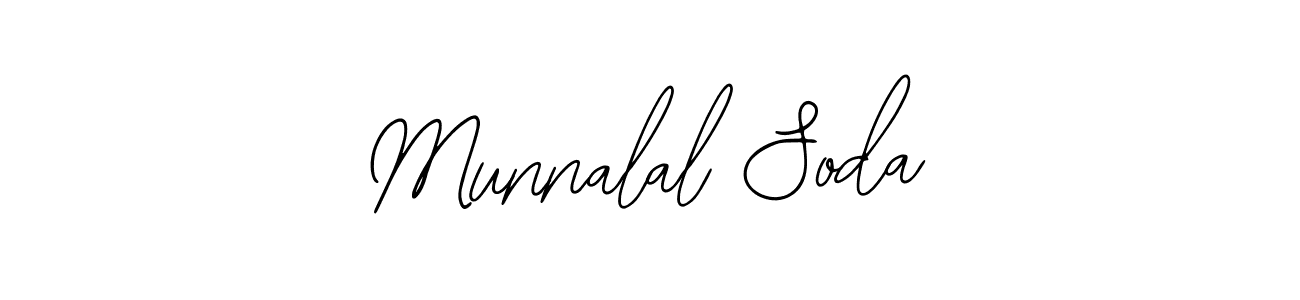 How to make Munnalal Soda name signature. Use Bearetta-2O07w style for creating short signs online. This is the latest handwritten sign. Munnalal Soda signature style 12 images and pictures png